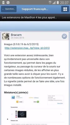 Maxthon Support Francophone android App screenshot 1