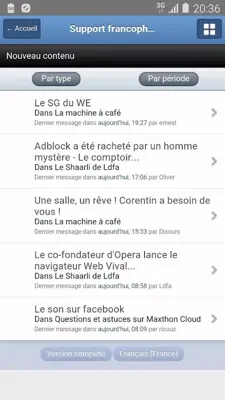 Maxthon Support Francophone android App screenshot 3