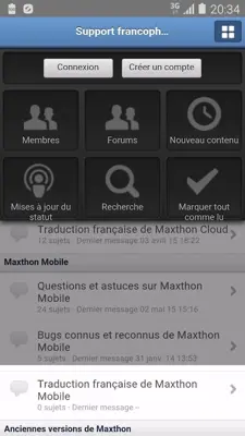 Maxthon Support Francophone android App screenshot 4